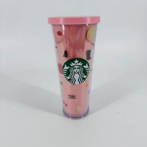 Starbucks Pink Fall Pumpkin PSL Sweater Weather Tumbler 24 fl oz No Straw